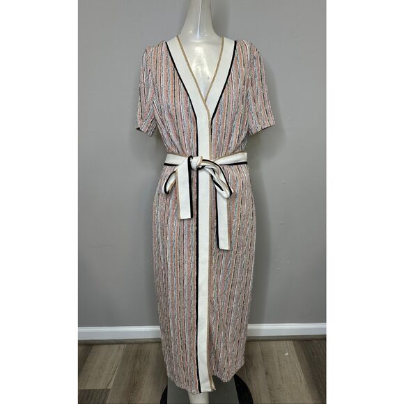 Ramy Brook Ronda Striped Knit Tie-Waist Midi-Dress Size XS $595 - Picture 5 of 10